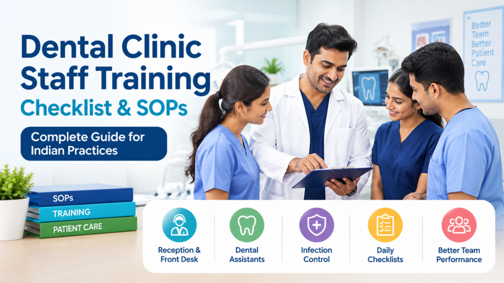 Dental clinic staff training checklist and SOPs for Indian dental practices